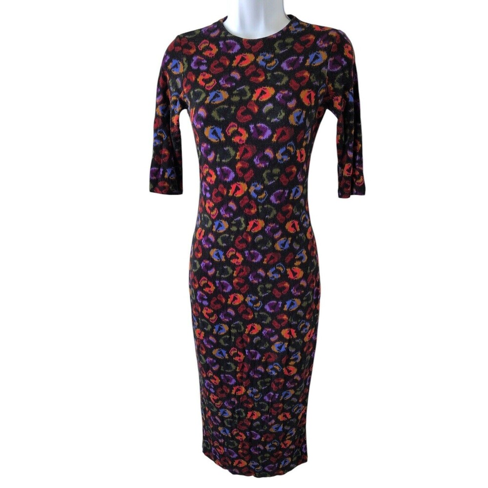 Farm Rio Abstract Circle Print Jersey Sheath Dress XS